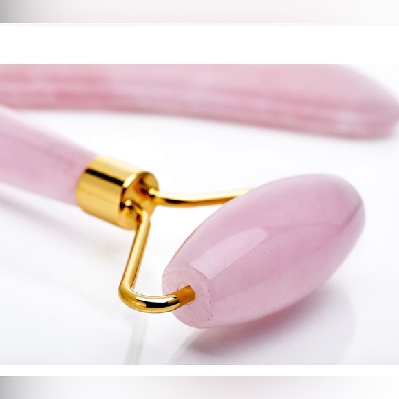 Earth’s Elements Facial Massage Set, Rose Quartz Crystal Facial Roller, NEW - Picture 8 of 12